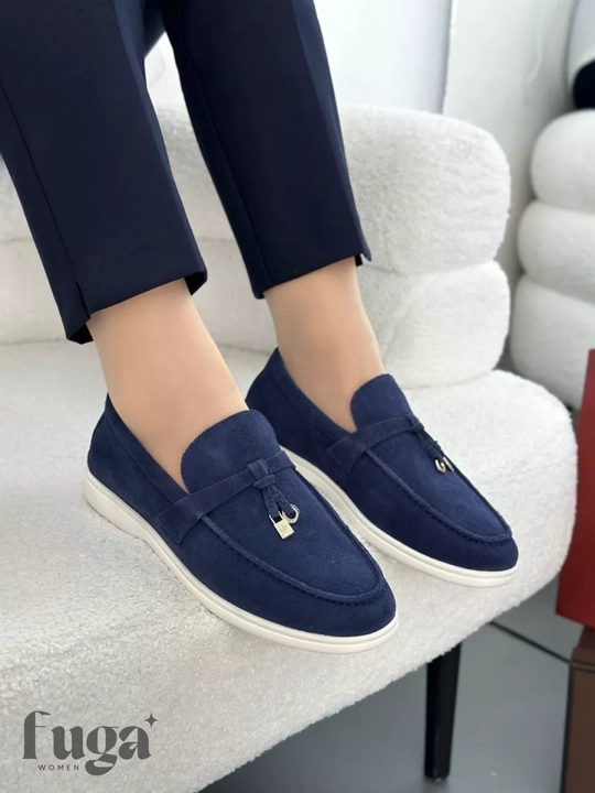 Лоферы Loro Piana, женские и подростковые, натуральный замш