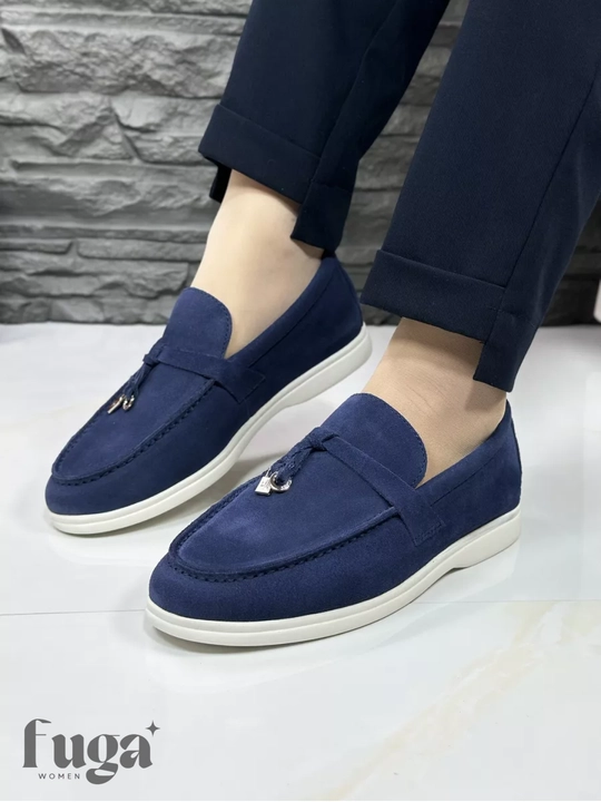 Лоферы Loro Piana, женские и подростковые, натуральный замш