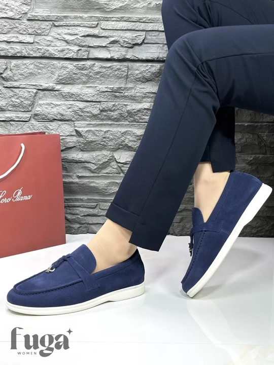 Лоферы Loro Piana, женские и подростковые, натуральный замш