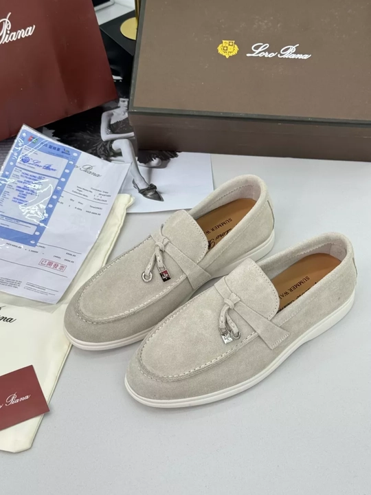 Лоферы Loro Piana, женские и подростковые, натуральный замш