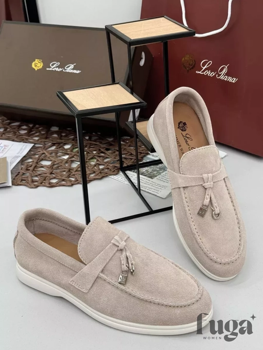 Лоферы Loro Piana, женские и подростковые, натуральный замш