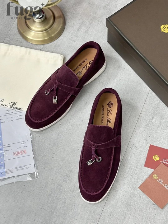 Лоферы Loro Piana, женские и подростковые, натуральный замш