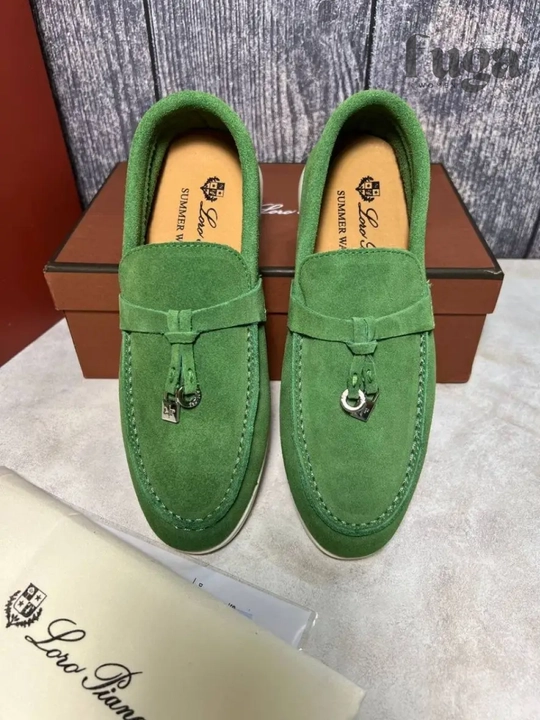 Лоферы Loro Piana, женские и подростковые, натуральный замш