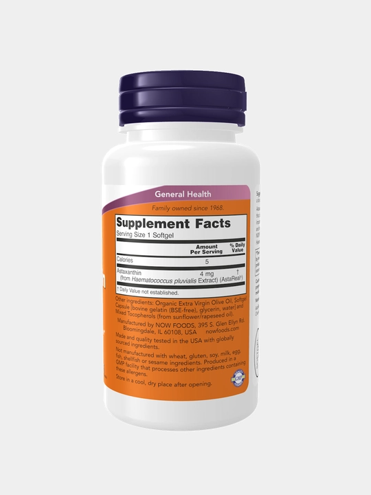 Now Foods, Астаксантин 4 мг, 90 капсул