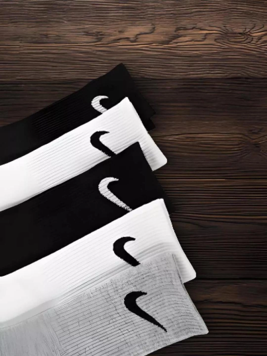 "NIKE" erkaklar va ayollar uzun sport paypoqlari, yoz mavsumi uchun, 3-5-10 donalik to‘plam