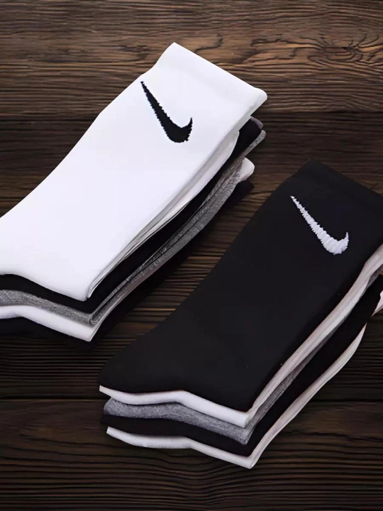 "NIKE" erkaklar va ayollar uzun sport paypoqlari, yoz mavsumi uchun, 3-5-10 donalik to‘plam