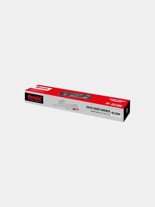 RH-2690 Ronix – Avtomobil g‘ildirak kaliti to‘rt yo‘nalishli