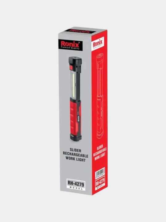 Ronix RH-4279 zaryadlanuvchi LED ish chirog‘i – 10 Vt, 450 lm, magnitli va ilgakli