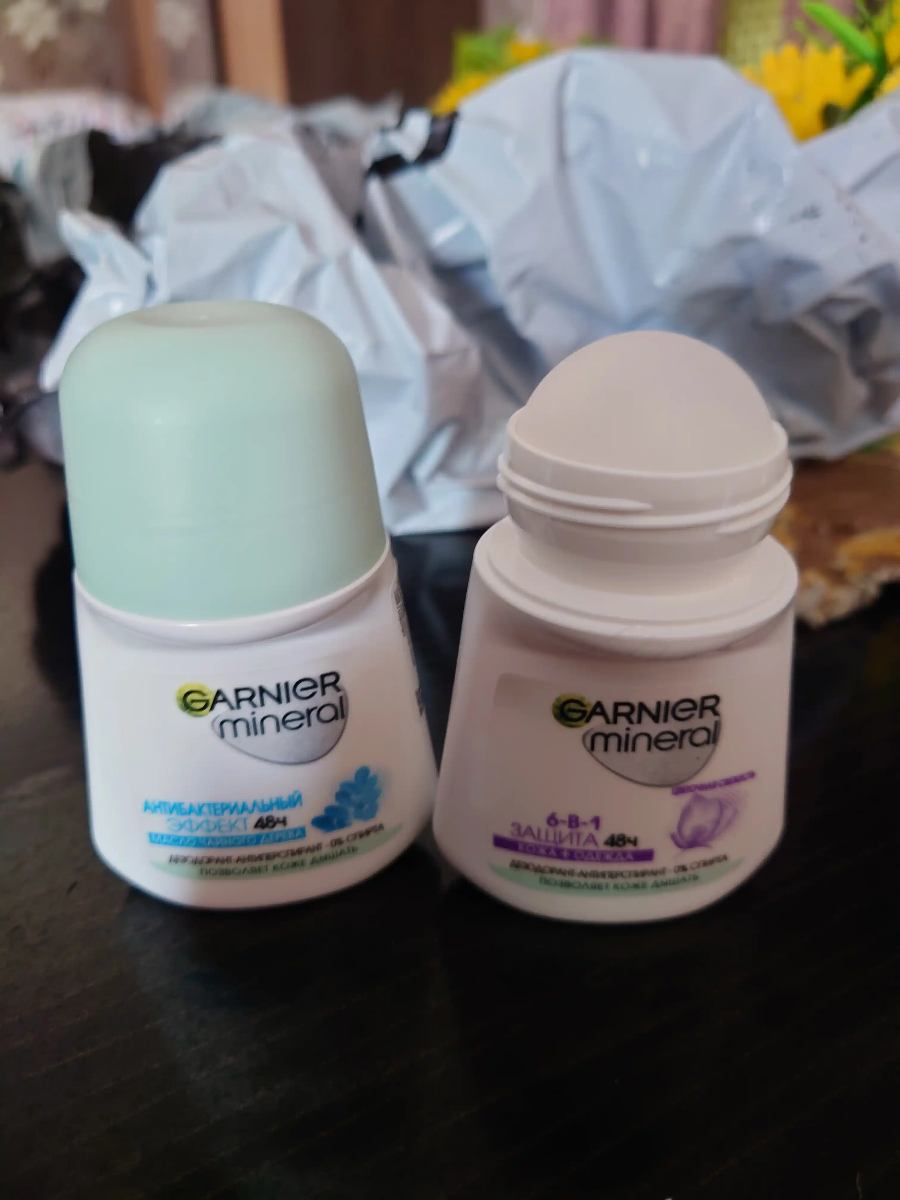 Sprey dezodorant Garnier Mineral, аntibakterial ta'sir, choy daraxtining yog'i, 50 ml