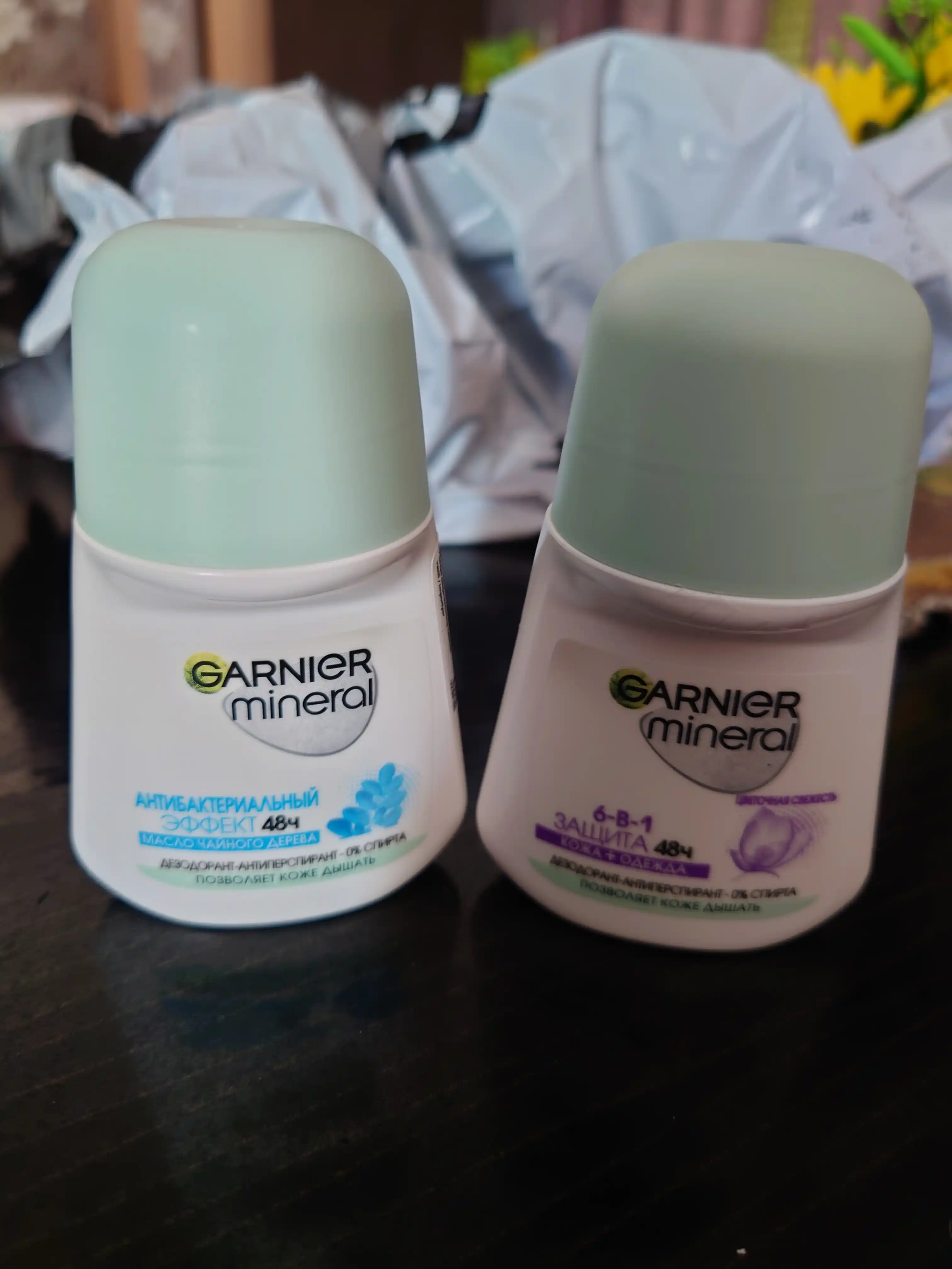 Sprey dezodorant Garnier Mineral, аntibakterial ta'sir, choy daraxtining yog'i, 50 ml