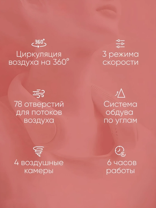 Вентилятор на шею, мини вентилятор с охлаждением, беспроводной, портативный