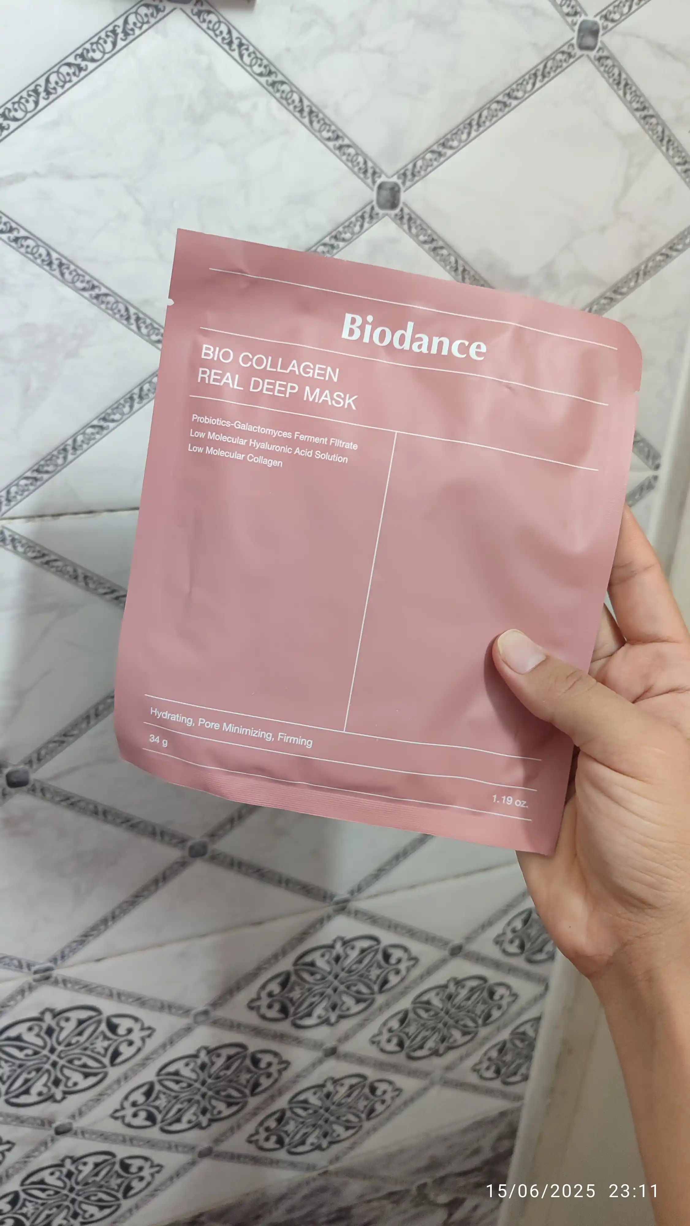 Maska Biodance,yuz uchun niqob,terining elastikligi uchun kollagenli tungi gidrogel niqobi