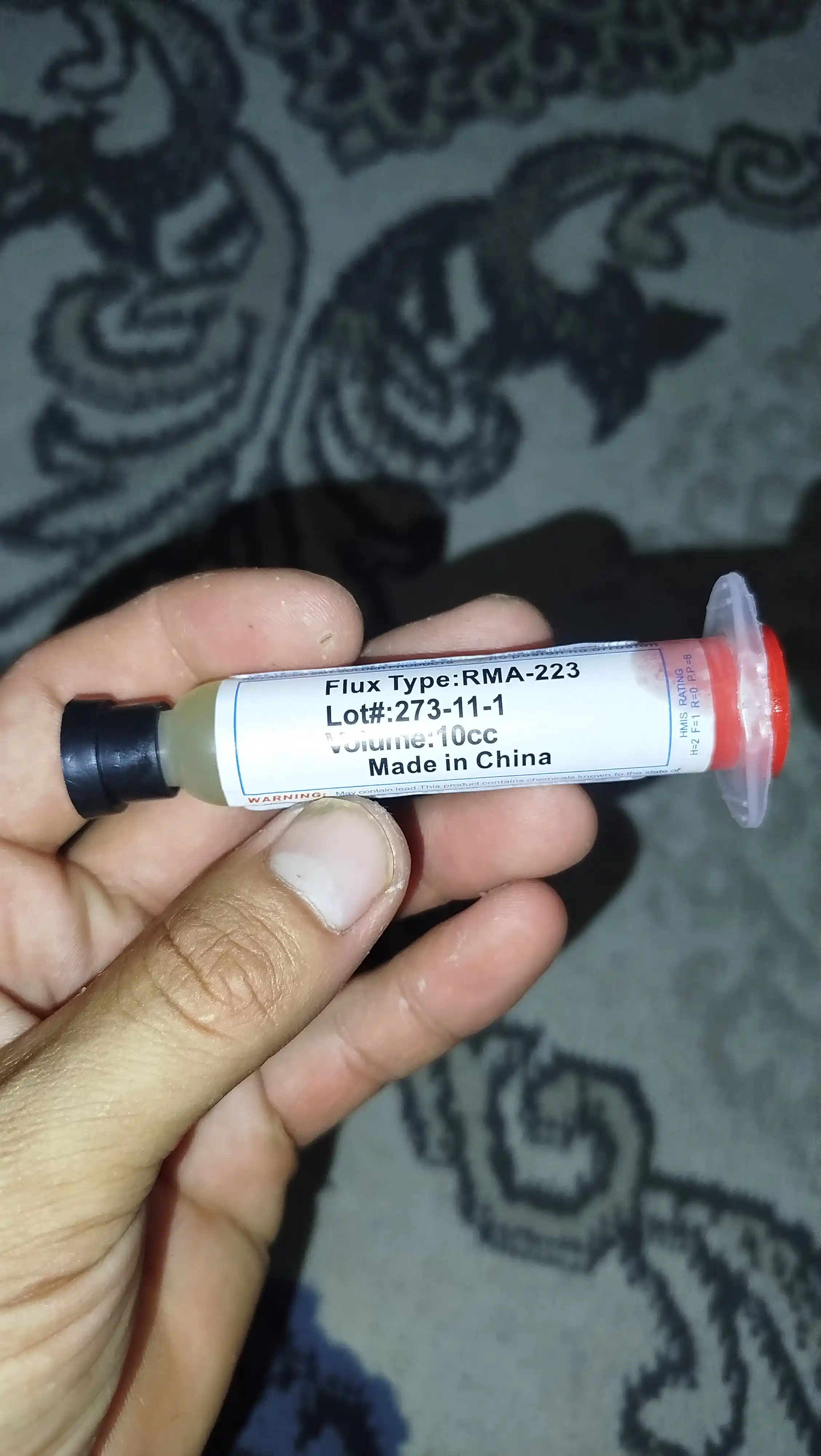 Lehimlash flyusi Amtech RMA-223, smolali, SMD komponentlar uchun, toza lehimlash kanifol