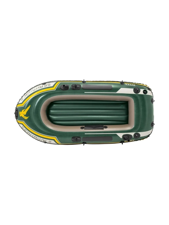 Intex 68347 puflama qayiq «Seahawk2», 236x114x41 sm, eshkak 59623, nasos 68612, 240 kg gacha