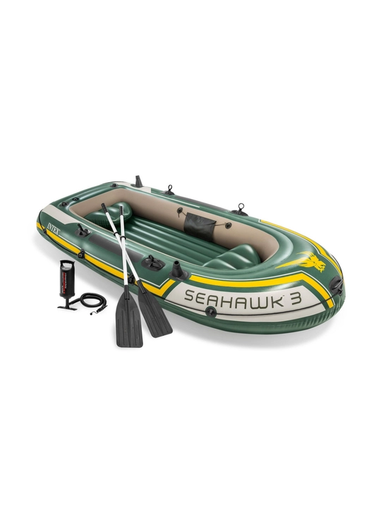 Intex 68380 надувная лодка "Seahawk 3" 295х137х43 см, вёсла 137 см, насос 68614, до 360 кг - 