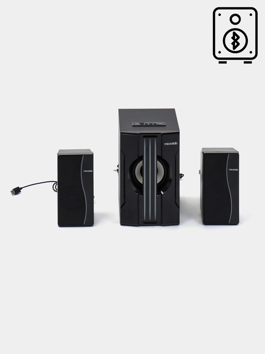 Сабвуфер Microlab G200BT, 2.1, 25W RMS, 2×15W + 15W, Bluetooth 5.0, USB, SD, AUX