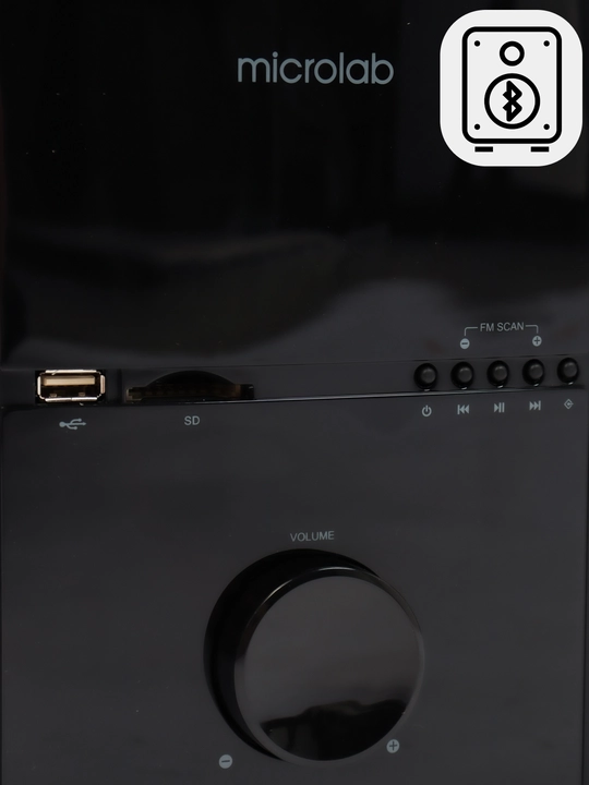 Сабвуфер Microlab M-700BT / 2.1 / 50W RMS (2×15W + 20W) / Bluetooth 5.0 / USB / SD / AUX
