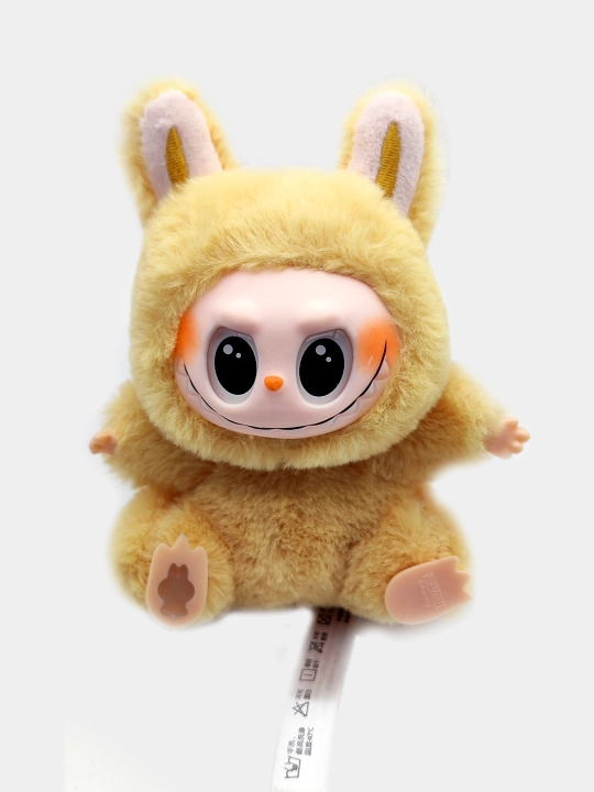 Labubu 15см игрушка брелок 1:1 seat Labubu Внимание цвет рандомно