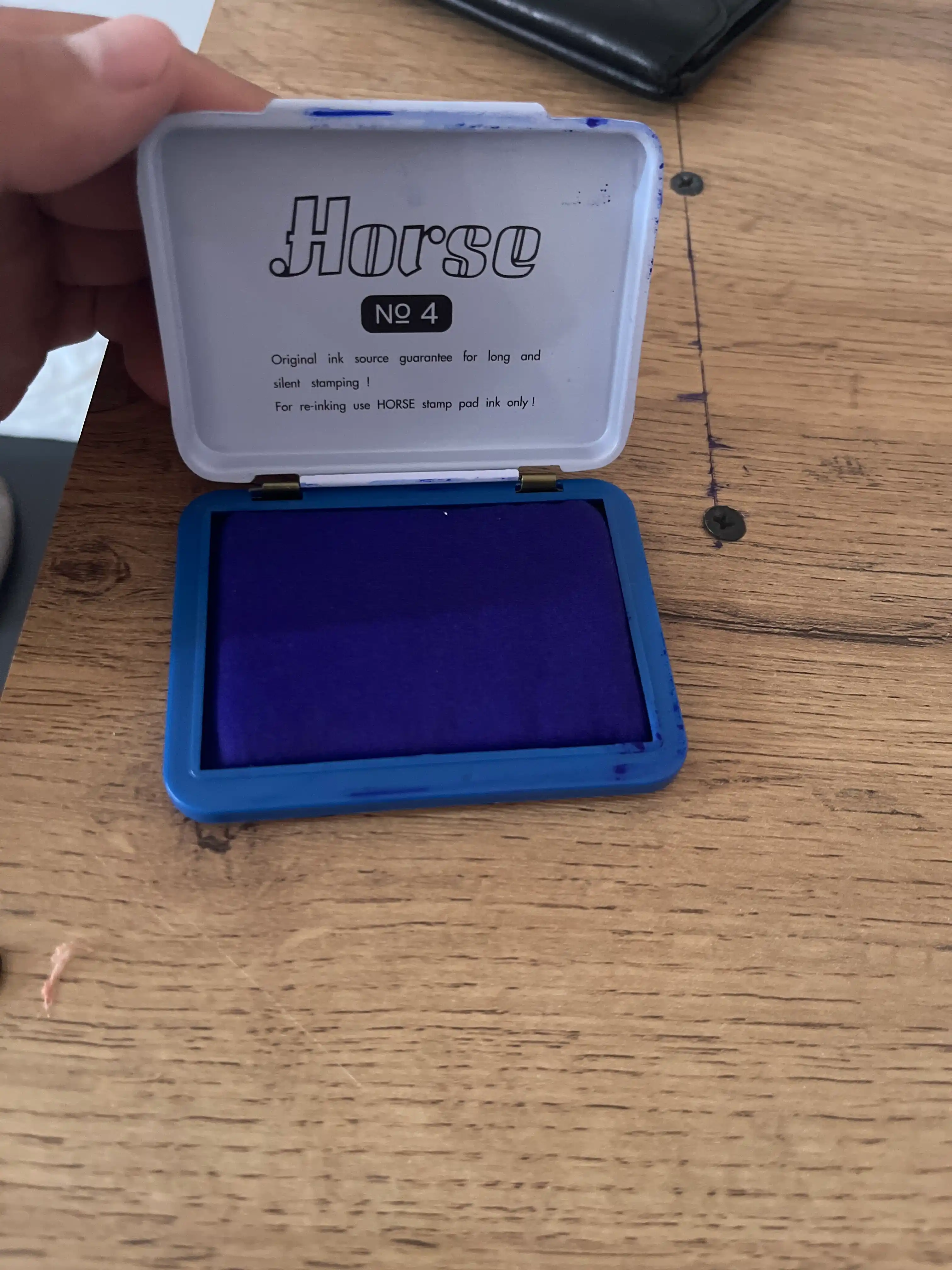 Штемпельная подушка HORSE номер 2, подушка для печати с синими чернилами