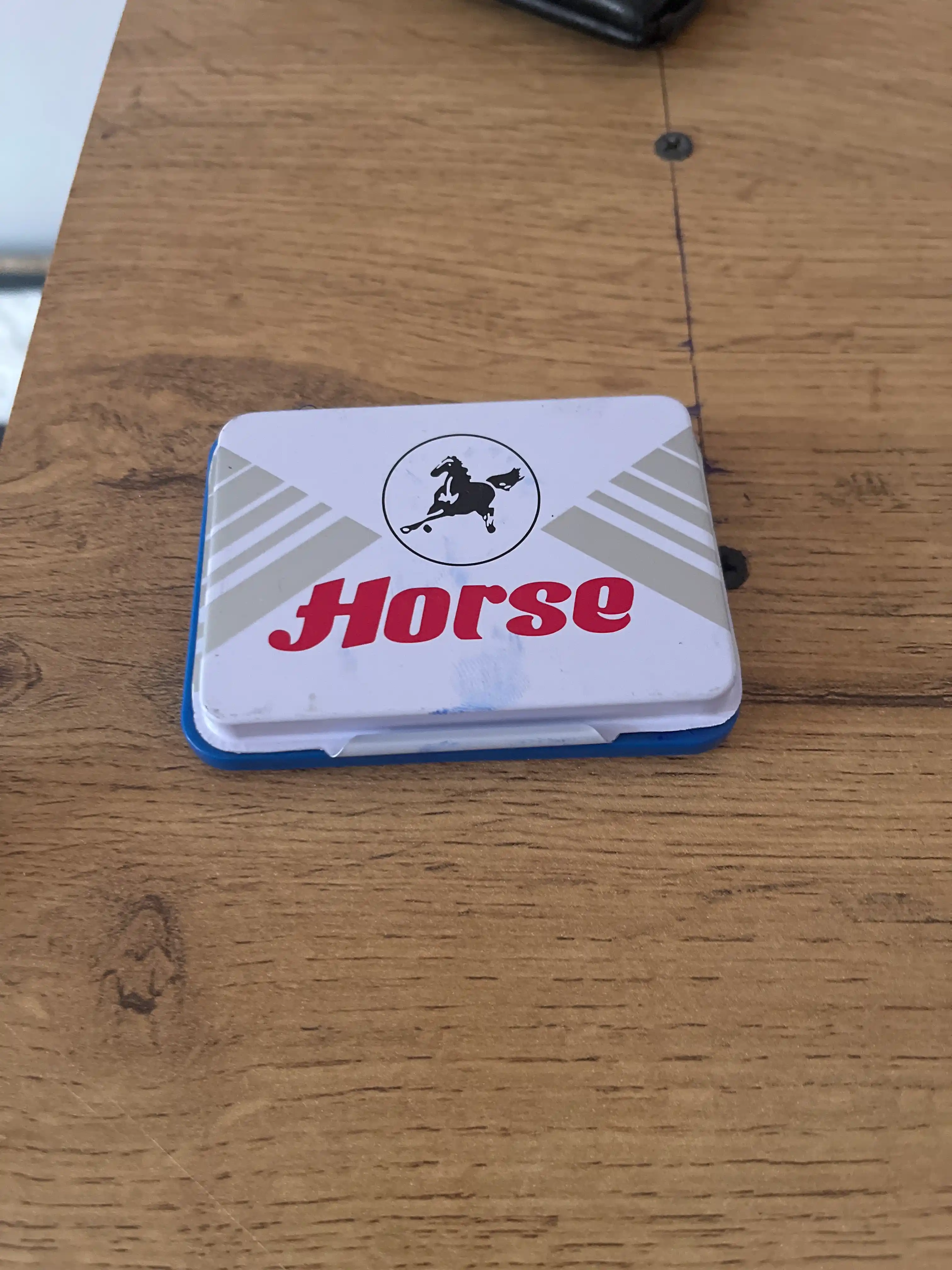 Штемпельная подушка HORSE номер 2, подушка для печати с синими чернилами