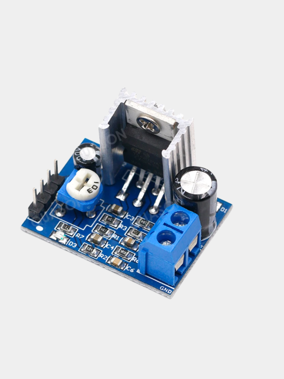 TDA2030A mono audio usilitel moduli, 6–12V DC, ko‘rsatilgan quvvat 18W