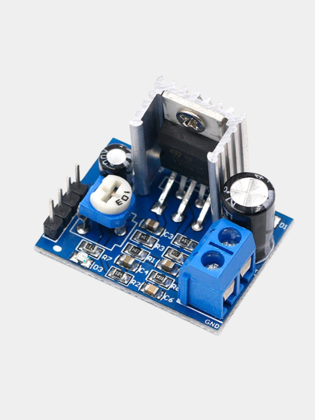 TDA2030A mono audio usilitel moduli, 6–12V DC, ko‘rsatilgan quvvat 18W