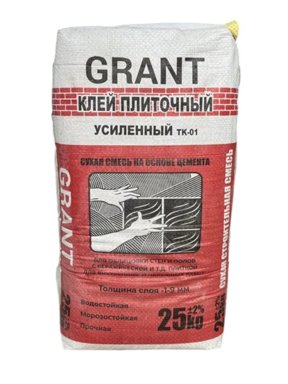 Kafel uchun KLEY TK-01, kuchaytirilgan qurigan aralashma, 25 kg - 