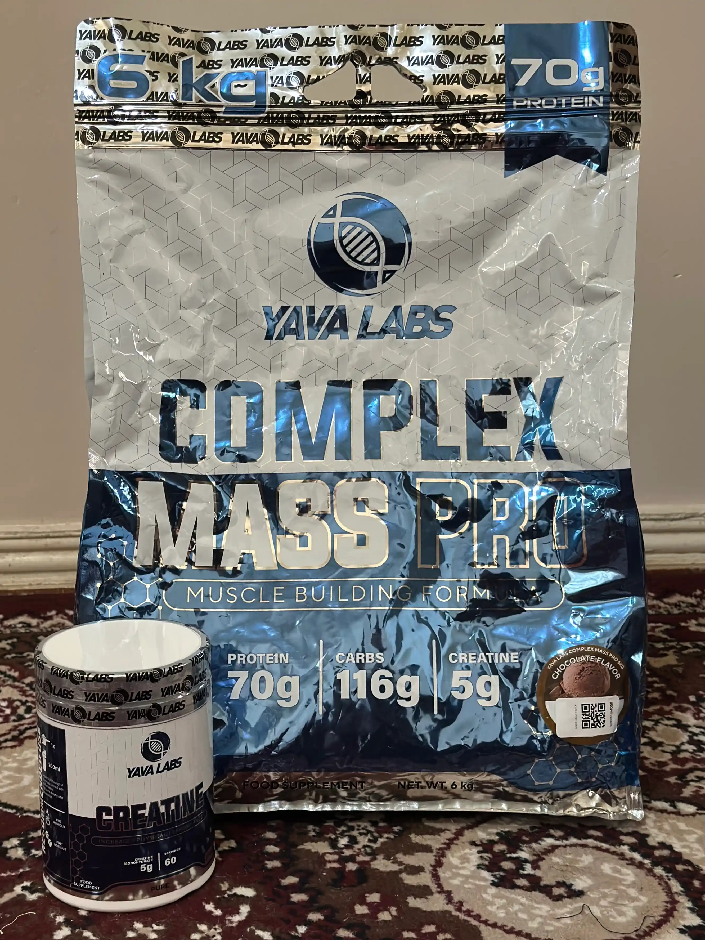 Гейнер YAVA LABS GAINER COMPLEX MASS 6KG для набора веса
