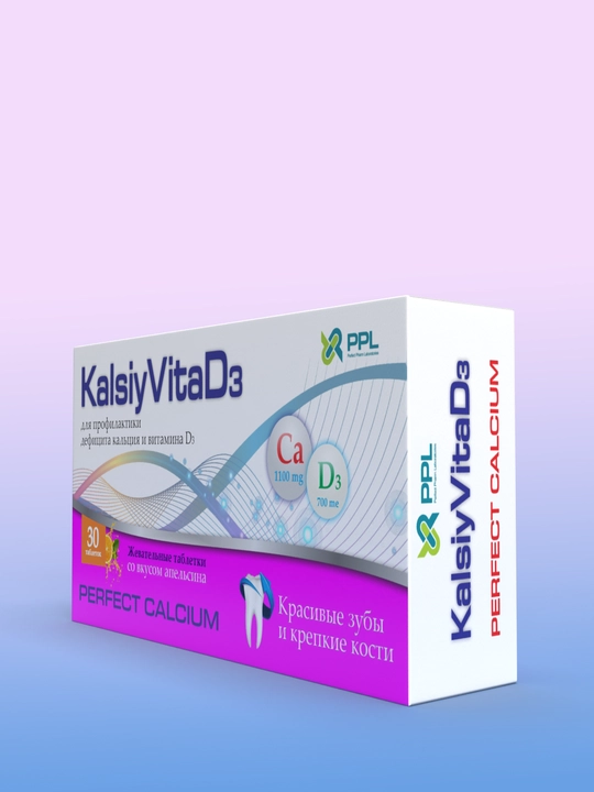 Kalsiy D3 vitamini, 30 dona, apelsin ta'mi – KalsiyVitaD3 butun oila uchun