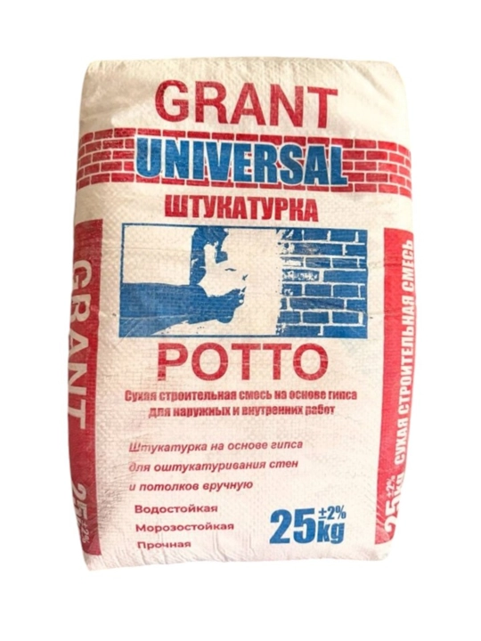 RODBAND GRANT UNIVERSAL Potto gips suvog‘i, ichki va tashqi ishlar uchun, 25 kg - 