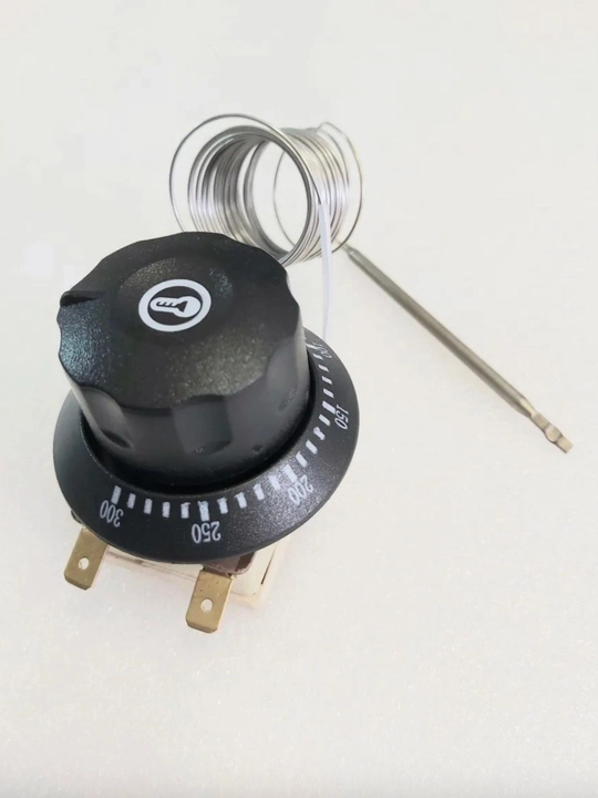 Tandir, gaz va elektr pechlari uchun termostat, 50-300°C, 20A, kapillyar 2,2 m, dastali - 1 dona