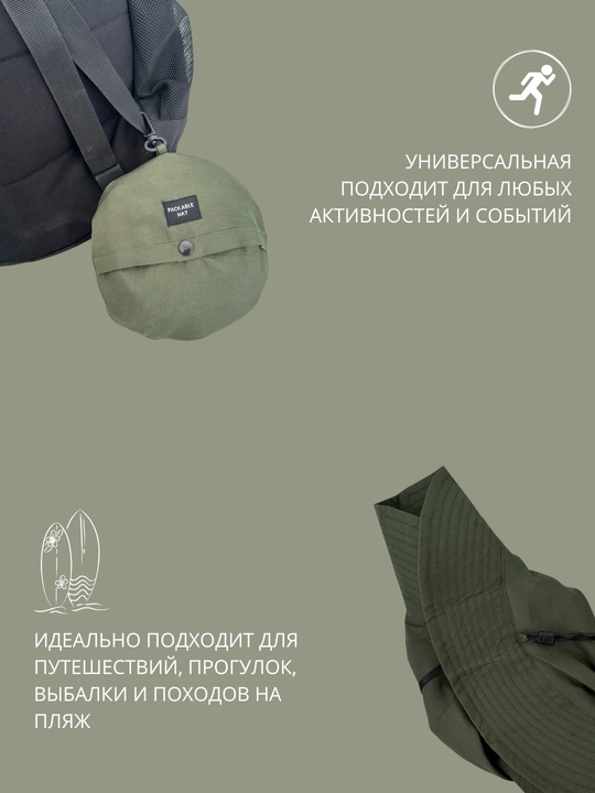 Panama yig‘ma, keng hoshiyali, Packable Hat
