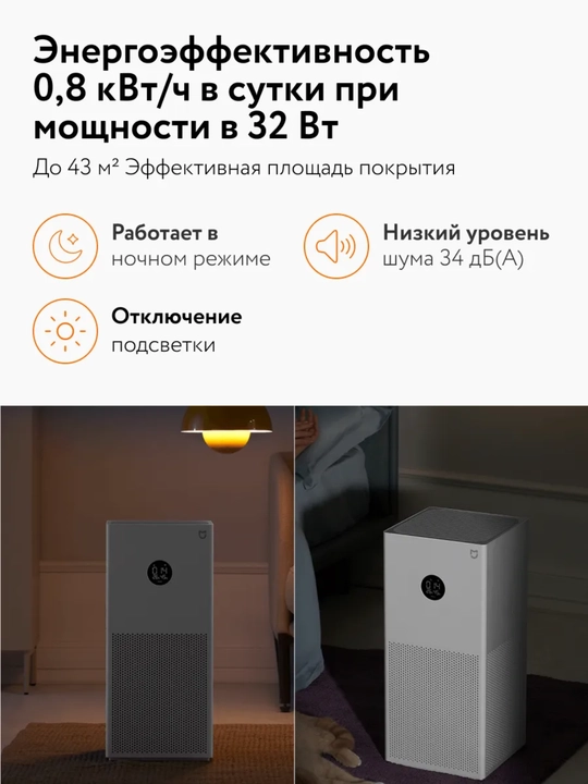Очиститель воздуха от аллергенов Xiaomi Smart Air Purifier 4 Lite