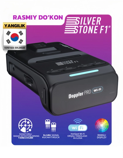 Радар-детектор SilverStone F1 DOPPLER PRO Wi-Fi — SSF1-DOPPLER