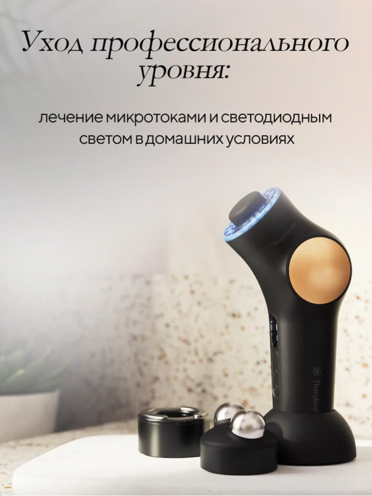 Массажер Theraface PRO с микротоками для подтяжки, от отеков, от акне, светотерапия