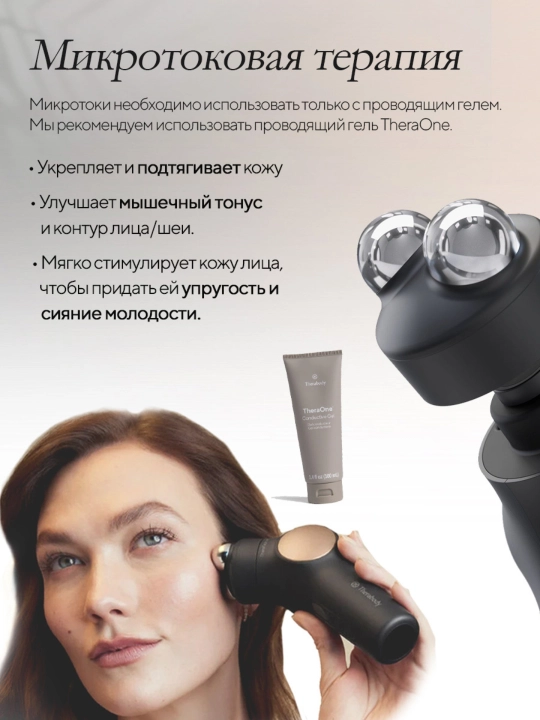 Массажер Theraface PRO с микротоками для подтяжки, от отеков, от акне, светотерапия