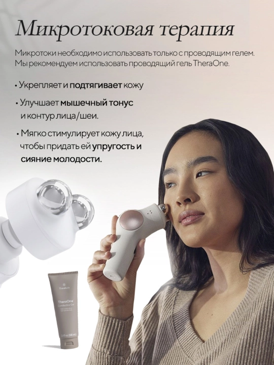 Массажер Theraface PRO с микротоками для подтяжки, от отеков, от акне, светотерапия