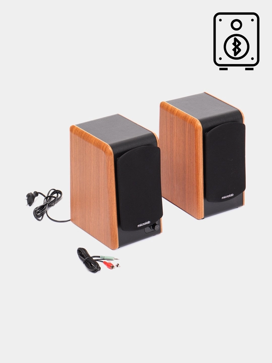Sabvuferi Microlab B77BT, 2.0, 48Vt RMS (2×14Vt + 2×10Vt)/Bluetooth 4.0/RCA simli ulanishi