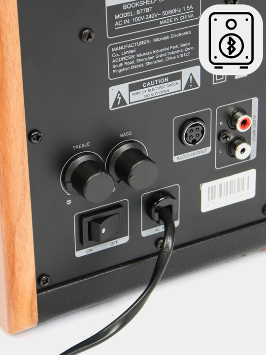 Sabvuferi Microlab B77BT, 2.0, 48Vt RMS (2×14Vt + 2×10Vt)/Bluetooth 4.0/RCA simli ulanishi