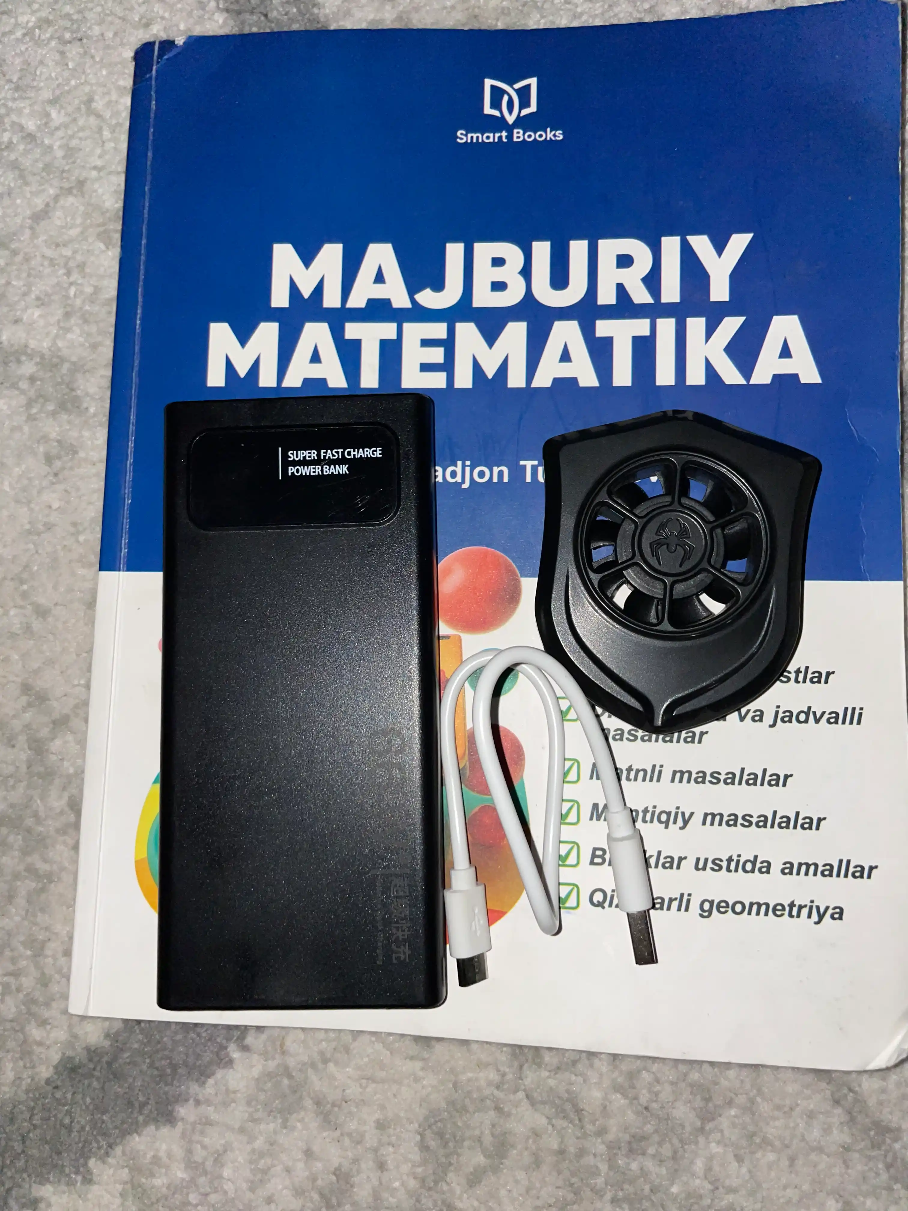 Tashqi Power Bank batareyasi, 66W, 20000 mA, tez zaryadlash, 22,5 Vt