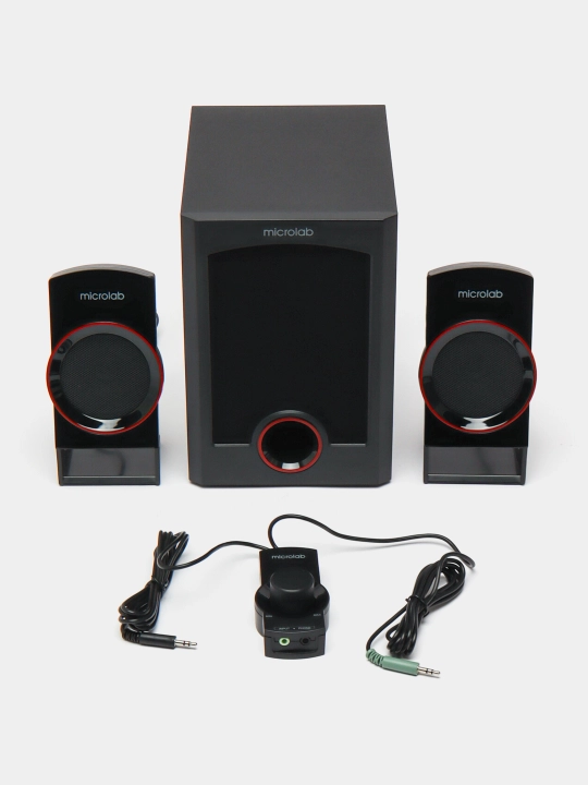 Сабвуфер Microlab M‑111 / 2.1 / 12 Вт RMS (2×3 Вт + 6 Вт) / Проводное RCA + 3.5 мм