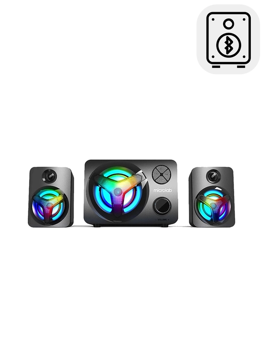 Kolonka Microlab U210 / 2.1 / 11W RMS 2×3W + 5W/ Bluetooth 5.0/USB quvvat/TF/FM/RGB LED