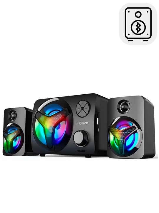 Kolonka Microlab U210 / 2.1 / 11W RMS 2×3W + 5W/ Bluetooth 5.0/USB quvvat/TF/FM/RGB LED