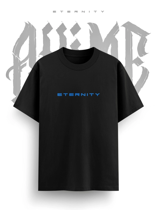 Katta o'lchamli "Eternity" bosma futbolka Uniseks Moviy qamoqxona anime
