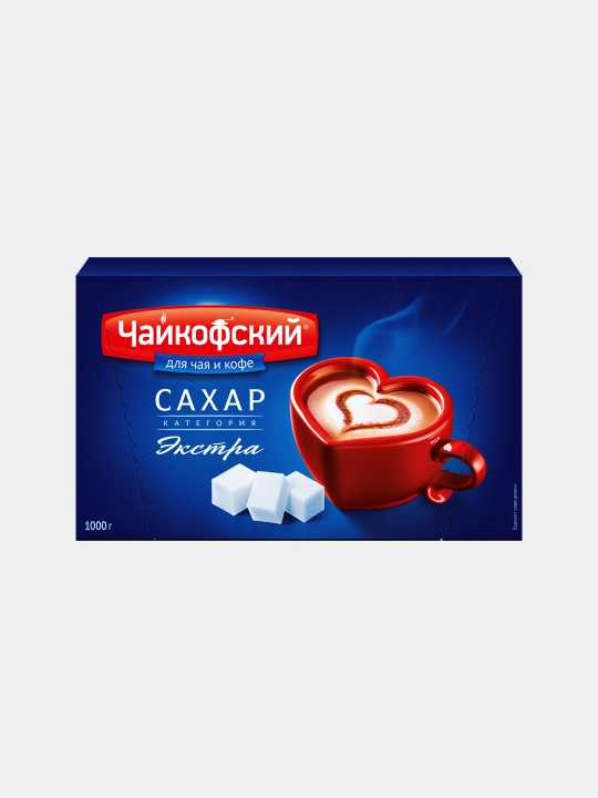 Сахар-рафинад Чайкофский, кусковой, 1 кг - 