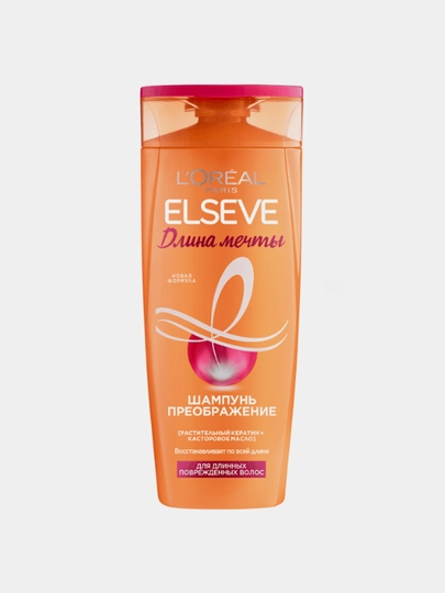 L'Oreal Paris Шампунь преображение Elseve, длина мечты, для длинных поврежденных волос, с кератином, 250 мл