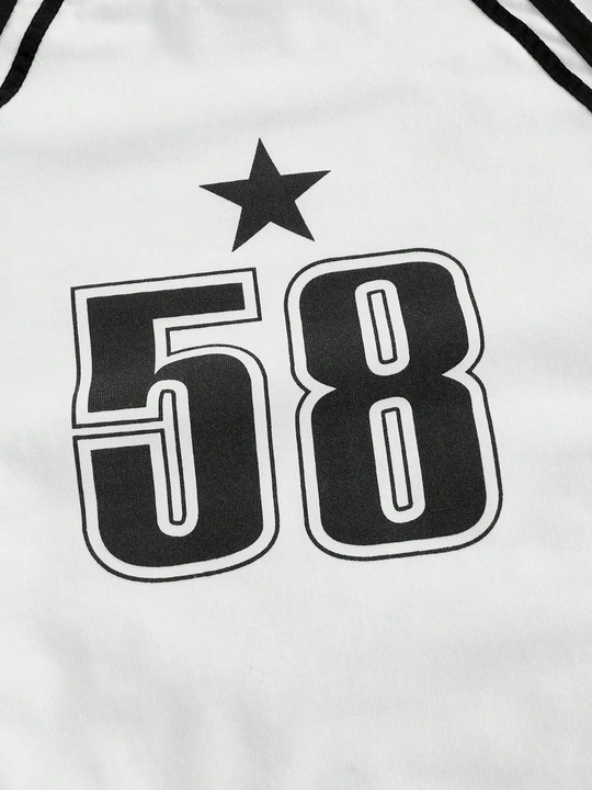 Vintage krop top, qisqa yengli ayollar retro futbolkasi