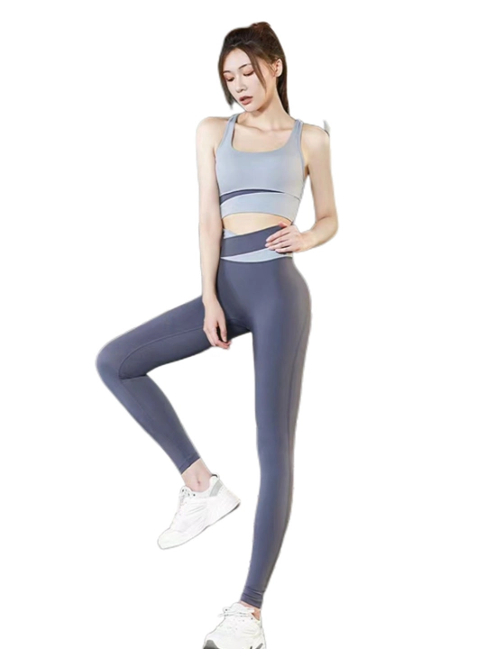Ayollar sport kostyumlari, baland bel bilan, fitnes va yoga uchun
