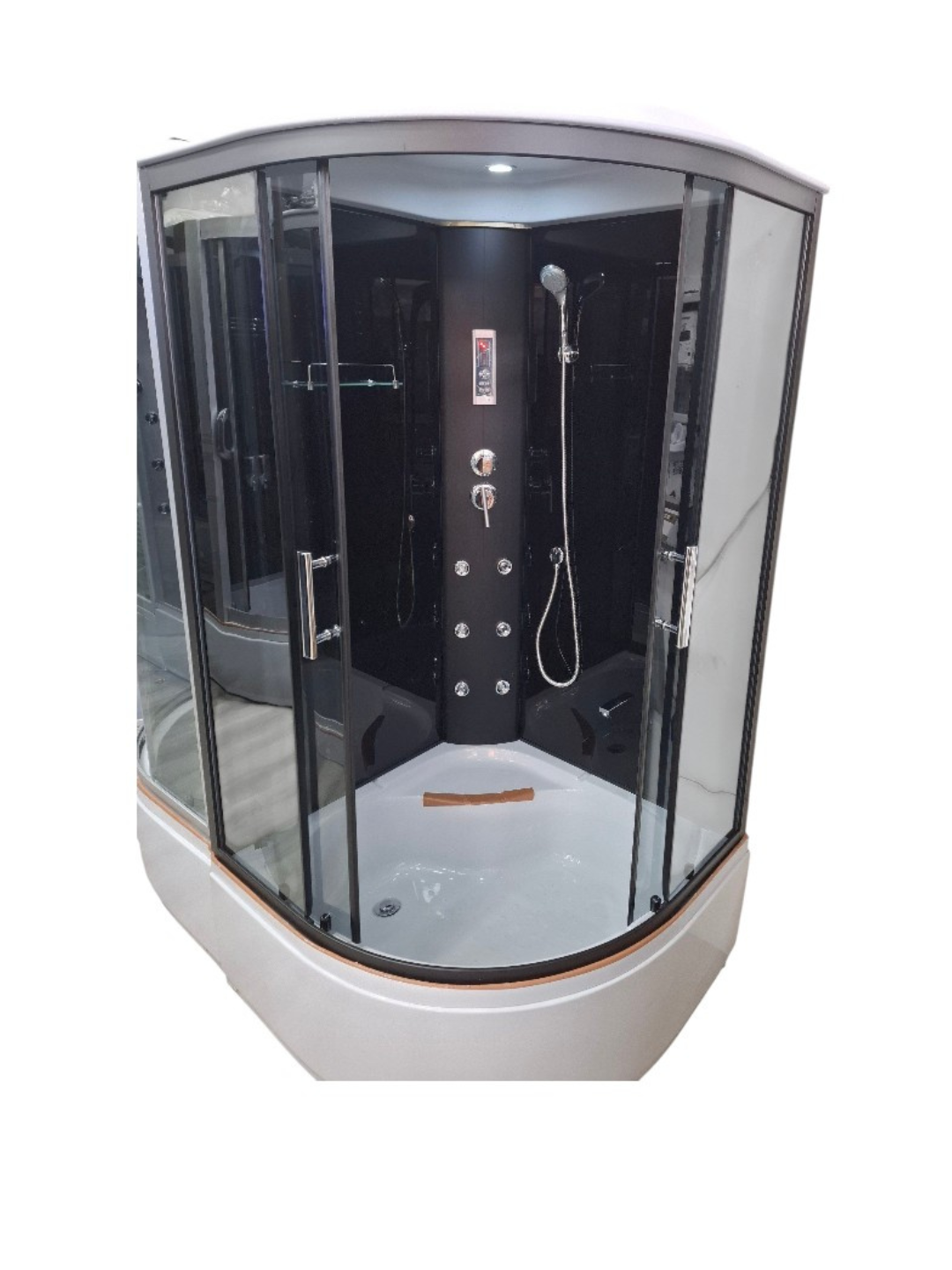 Model 998 gidromassajli dush kabinasi, o‘lchamlari 90×90 va 100×100