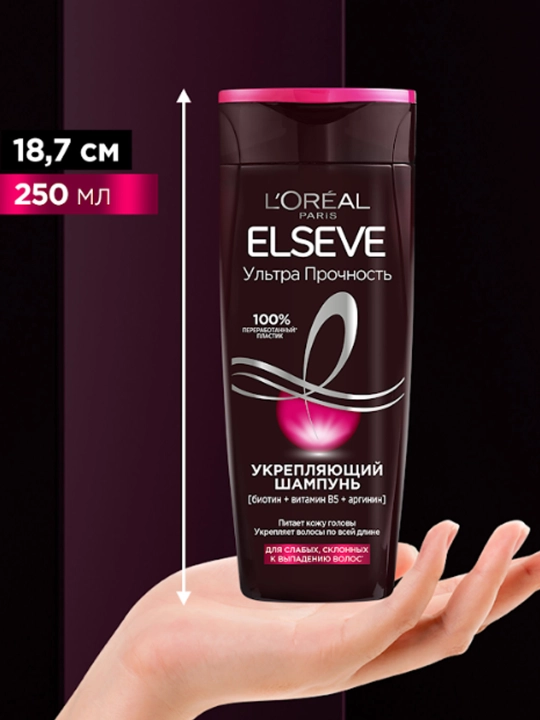 ELSEVE Ultra Mustahkamlik shampuni, 250 ml